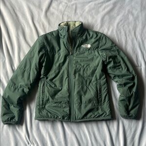 The Nort Face light /sage green girls jacket